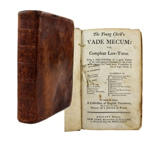 1776 Copy of "The Young Clerk's Vade Mecum", Vital for Young Professionals in Business