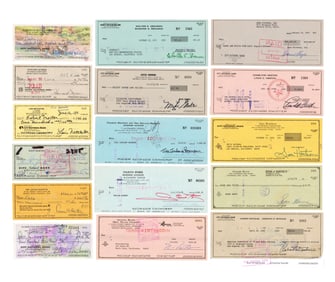 Huge Collection of 75 Checks Signed by Film Industry Elites: Bill Bixby to Jane Seymour