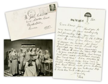Moe Howard 2x Signed ALS & Hand Addressed Envelope: "'If you want something bad enough... you can't