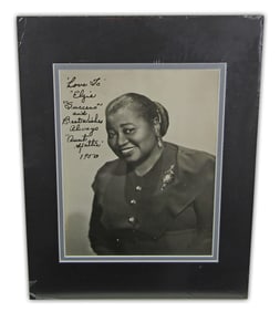 Hattie McDaniel "Gone With the Wind"-Era Publicity Photo Signed "Aunt Hattie"