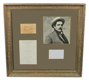Giacomo Puccini Autograph Musical Quotation Signed From "Il Tabarro," Along With Opening Night