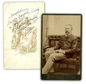 Nikolai Rimsky-Korsakov Signed & Inscribed Cabinet Card