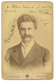 Johann Strauss Signed Photo & Musical Quote from Beloved Work, 3 Months Before Death, To An Opera