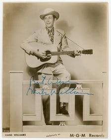 Rare Hank Williams Signed MGM Publicity Photo
