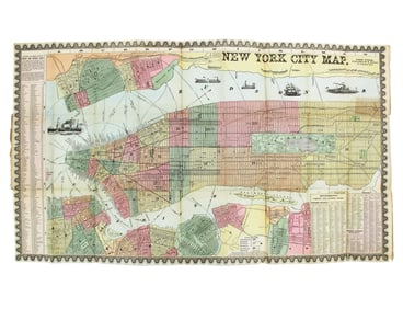 Antebellum Map of New York City by Humphrey Phelps
