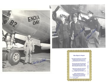 Enola Gay: Tibbetts, Ferebee and Van Kirk Signed Photos…and a Prayer