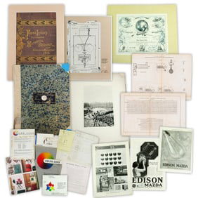 Impressive 45 pc. Dealer's Lot ca. 1870s-1940s re: Design, Engineering, & Military!