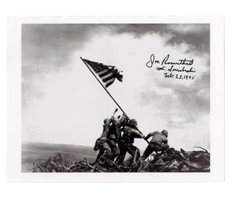 Joe Rosenthal Signed Copy of Iconic Pulitzer Prize Photo