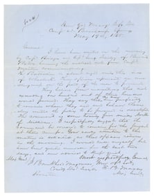Samuel B. Maxey ALS Regarding Burnet's Sharpshooters, One Month Before Its Surrender