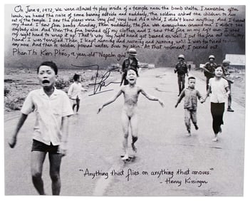 Iconic "Napalm Girl" Photo Signed by Phan Thi Kim Phúc With LOA