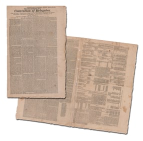 Hartford Convention Broadsheet 1814, Possible Earliest Publication of Proceedings