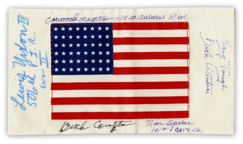 Five "Band of Brothers" Legends Signed Armband: Winters, Nixon III, Lipton, Speirs, & Compton