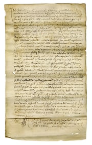 Early 16th C. Italian Manuscript, Possibly Detailing Area Around the Palio di Siena