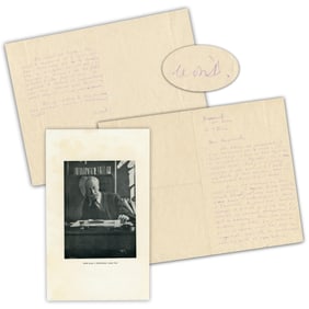 Léon Blum ALS Written From Vichy Prison: "My health… conscience and nerves… [are]