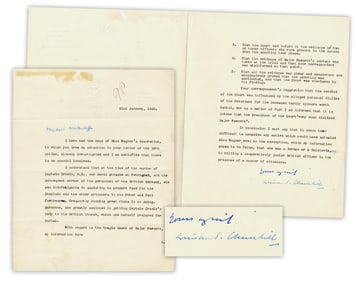 Winston Churchill TLS on the Killing of a British Officer: "…it seems… difficult to