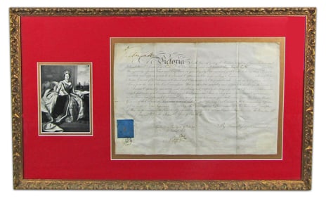 Queen Victoria Military Commission Boldly Signed at Scottish Deer Stalking Lodge - Beautiful