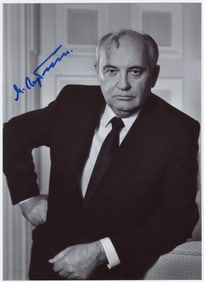 Mikhail Gorbachev Commanding Signed Photo