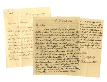 Pair of Viscount Palmerston ALS on Troops in Portugal and Disease Outbreak