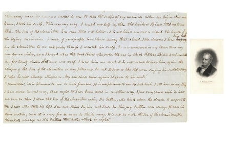 James Fenimore Cooper, Orig. MS from The Oak Openings: "...I took his scalp..."