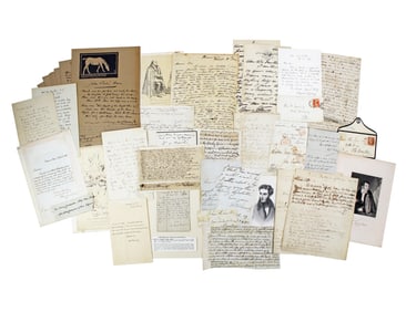 Shaw, Thackeray and 30+ Letters, Signed Covers & More from English Poets + Bonus Americans