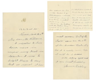 Annie Oakley Letter Re: Trial in 1906