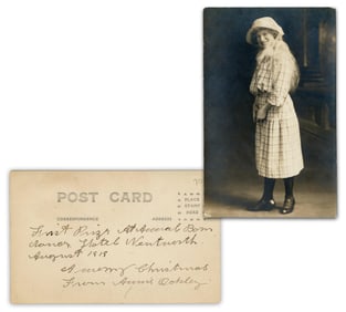 Unusual Annie Oakley Signed Photo Postcard Dating From Days as Hotel Shooting Performer & Instructor