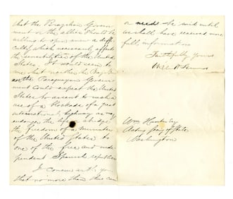 William Seward LS on U.S. Ministers During Paraguayan War, 1868
