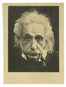 Halsman Original Photostat of Einstein, Unique and Direct from Original Print