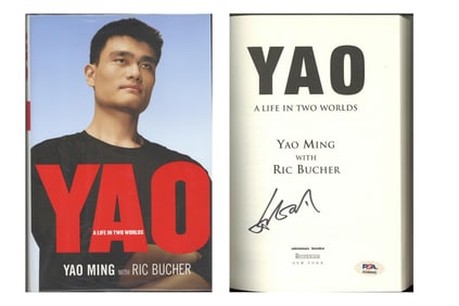 Yao Ming Signed 1994 Autobiography, With PSA Authentication