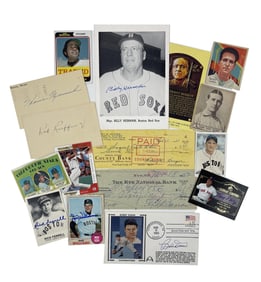 15 Vintage Baseball Items - Signed Cards, Checks and More!