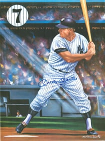 Mickey Mantle Superb Signed Poster, with JSA Certificate