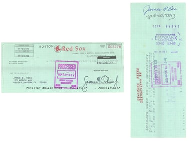 Jim Rice Signs His 1983 Red Sox Paycheck -- For Over $31,000!