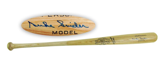 Duke Snider Signed Adirondack Baseball Bat