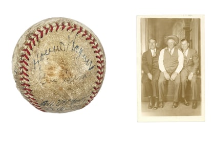 Honus Wagner & 1934 Pirates Multi-Signed Baseball w/ Photo! PSA/DNA
