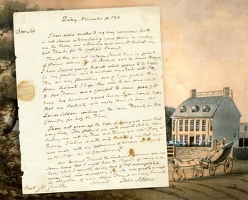 John Adams 1810 ALS on His Pear Trees & A Lost Portrait by Female Artist