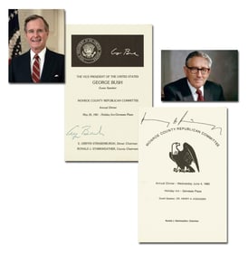 George Bush & Henry Kissinger Signed Republican Committee Dinner Programs
