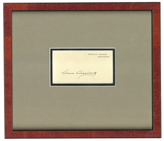 Grover Cleveland Signed Executive Mansion Card, Ideal for Display