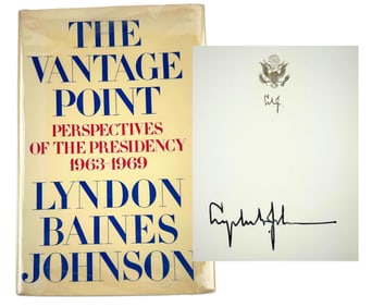 LBJ Signed 1st Ed. of "Vantage Point" Published 2 Years Before His Death