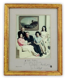 Lyndon B. Johnson Signed Family Photo to UN Ambassador