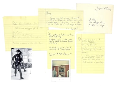 Jacqueline Kennedy Notes re: New York Apartment Décor, Including Reframing "John's Photo"