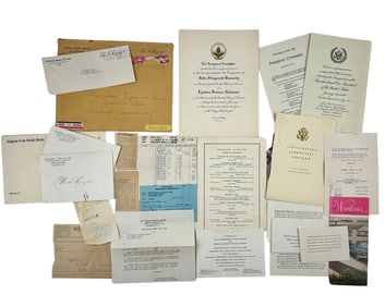 JFK's Assistants Inauguration Archive with Invitations, Personal Notes and Inaugural Plans. Ex.