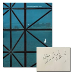 Ted Kennedy Signed JFK Library Dedication Program