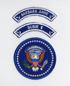John F. Kennedy-Era Presidential Insignia, With 2 Bonus Unit Tabs From Yachts "Barbara Anne" &