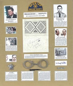 Incredible Jack Ruby Display of Original Artwork and Artifacts, Directly from His Jailor!