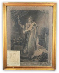 James Madison Personally Owned Engraving of Napoleon, Impeccable Provenance!