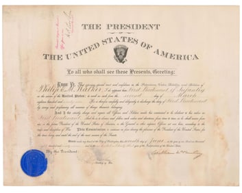 William McKinley Signed Military Commission