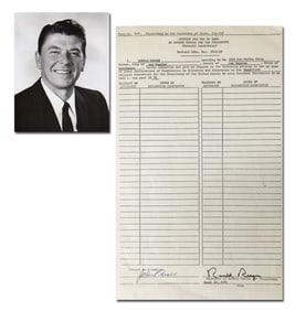 Ronald Reagan 1976 Signed Consent to Use His Name