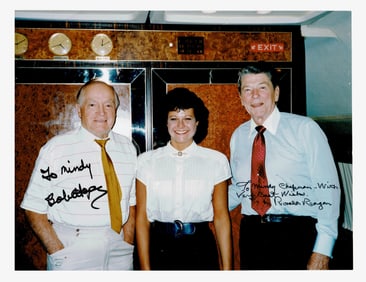 Ronald Reagan & Bob Hope Fantastic Signed Photo