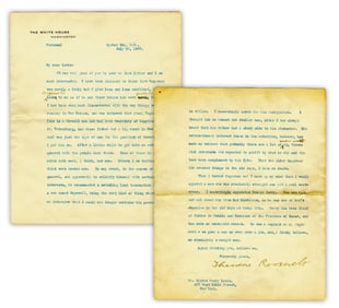 Theodore Roosevelt TLS to A. Henry Lewis, Names Rough Rider Captain as Territorial Governor of NM