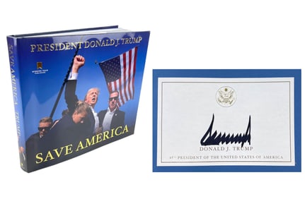 Donald Trump Signed Book "Save America" - Huge & Gorgeous Signature!